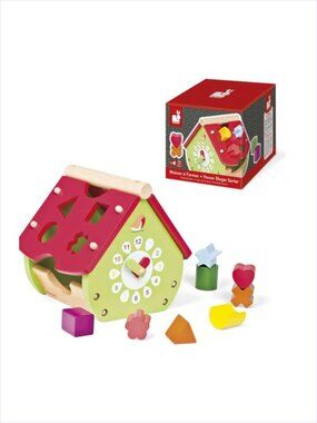 Janod  Wooden Garden House Shape Sorter / Maison à Formes Jardin  En Bois  NWT